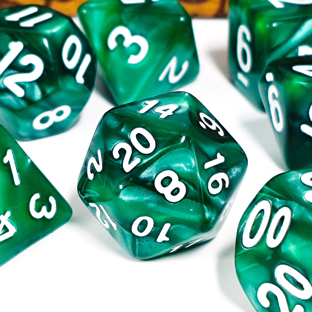 Board Game Dnd - 7Pcs/Set Pearl Dice Polyhedral Multi-Color DND