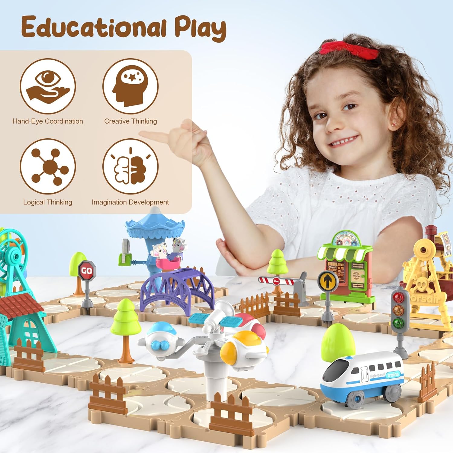 DIY Puzzle Track Car Set Assem - đánh giá và giá Board Game Education