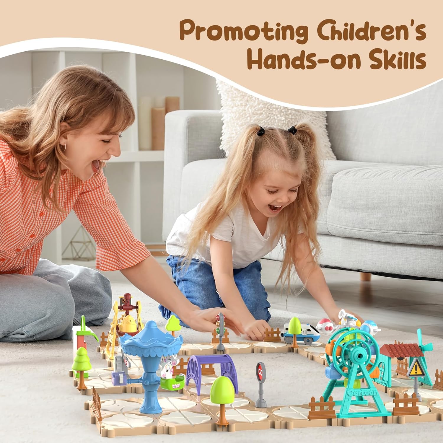 DIY Puzzle Track Car Set Assem - đánh giá và giá Board Game Education
