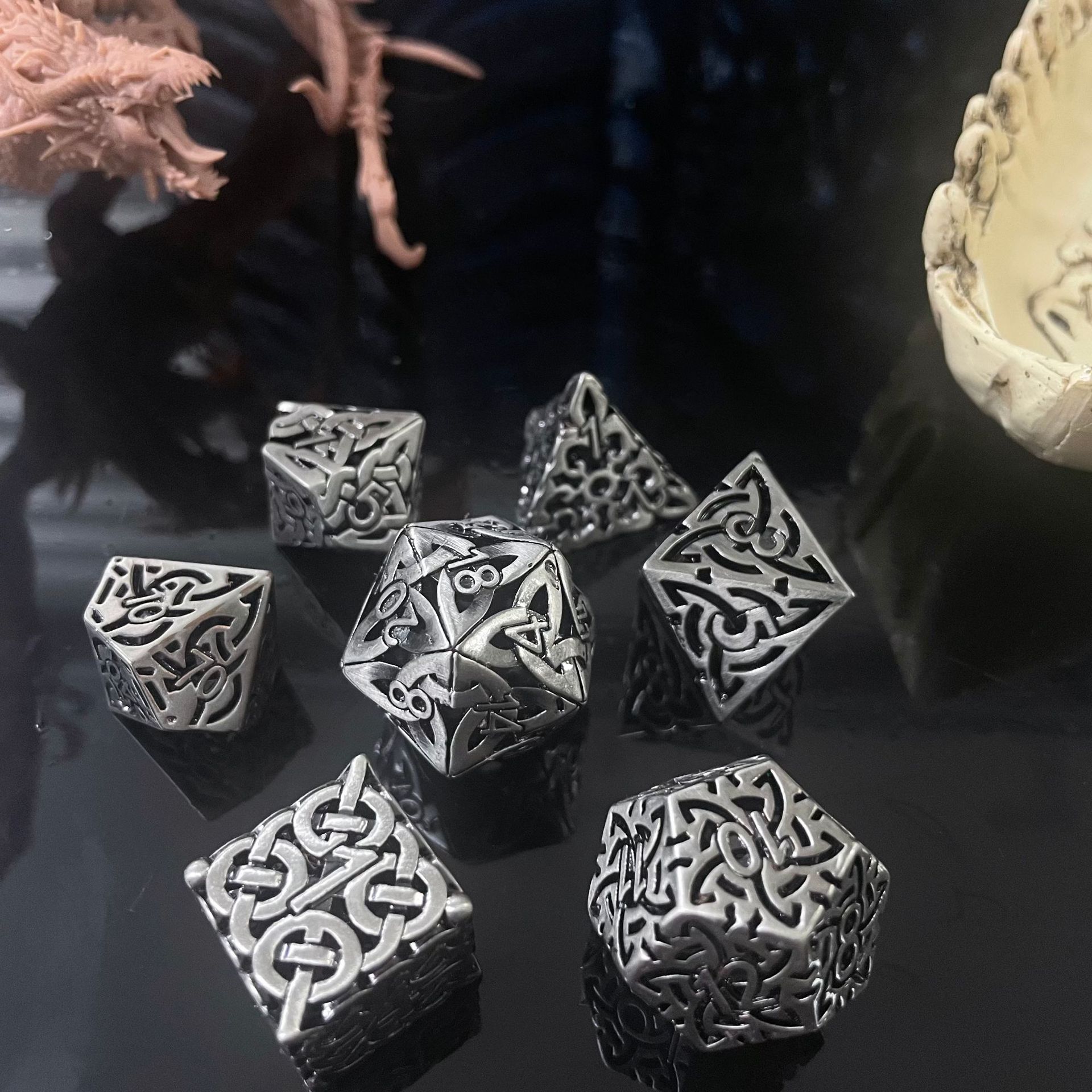 7 Pcs Cosplay D4-D20 DND Brass - đánh giá và giá Board Game Dnd