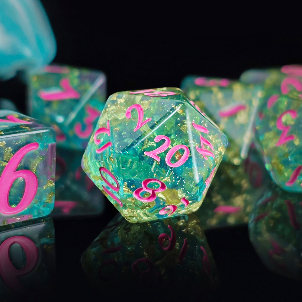 7Pcs/set Shining Foil Inside R - đánh giá và giá Board Game Dnd