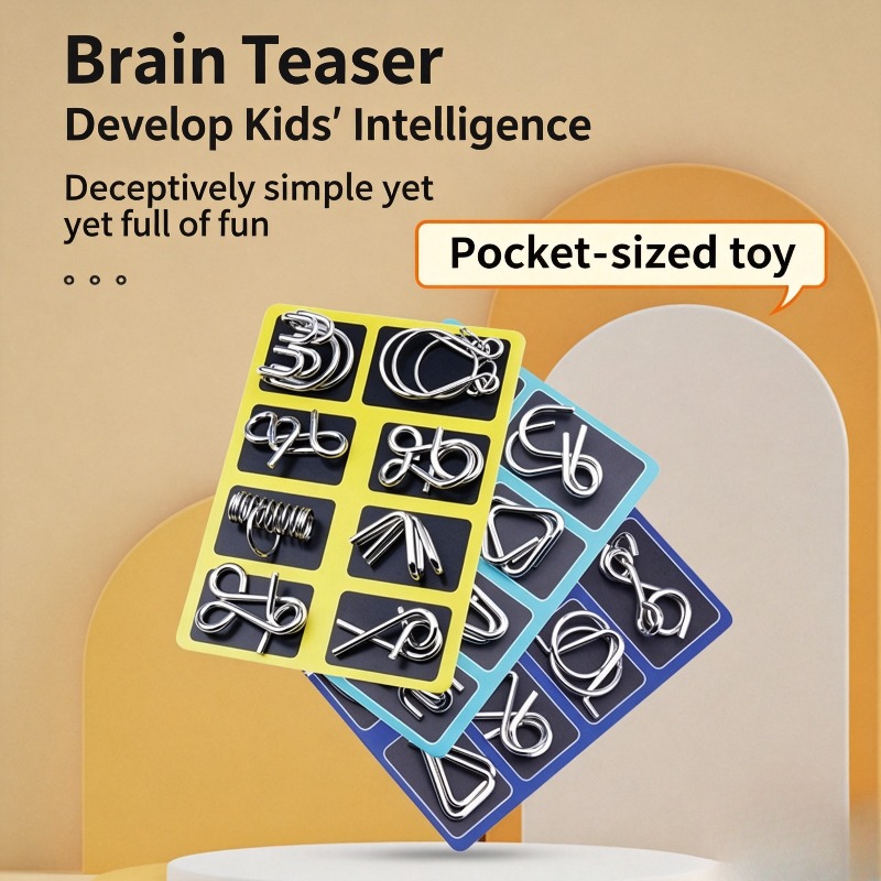 8 Pieces Metal Puzzle Set Clas - đánh giá và giá Board Game Education