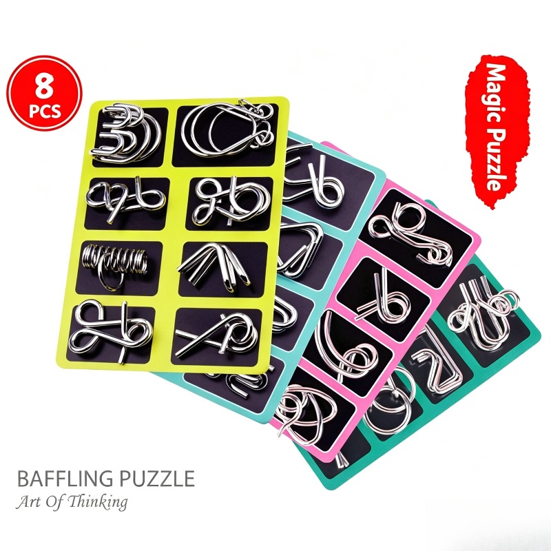 8 Pieces Metal Puzzle Set Clas - đánh giá và giá Board Game Education