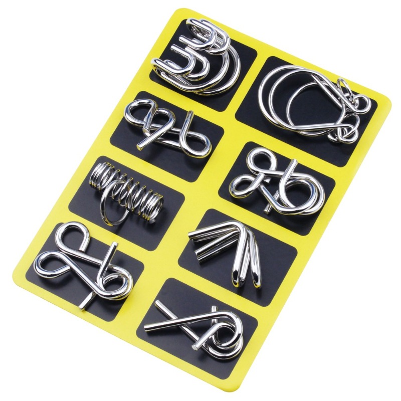 8 Pieces Metal Puzzle Set Clas - đánh giá và giá Board Game Education
