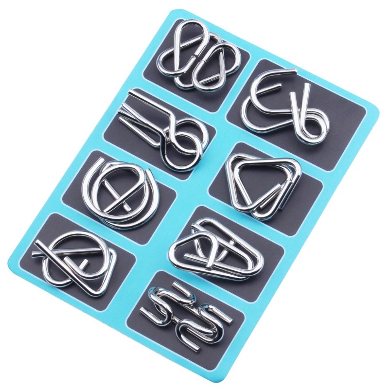 8 Pieces Metal Puzzle Set Clas - đánh giá và giá Board Game Education