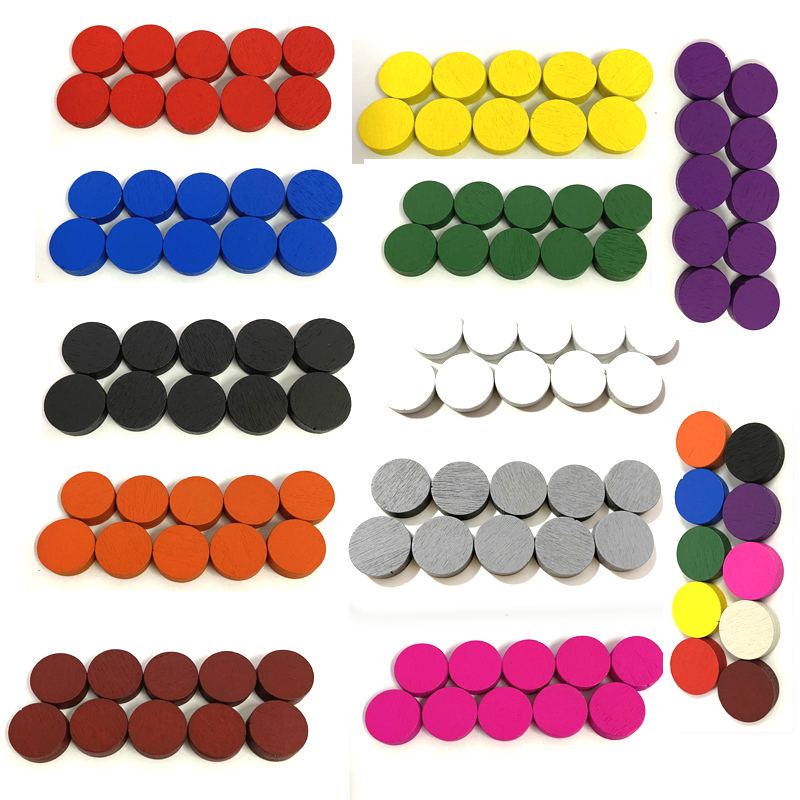 50pieces 15*5MM 11 Colors Wood - đánh giá và giá Board Game Loop
