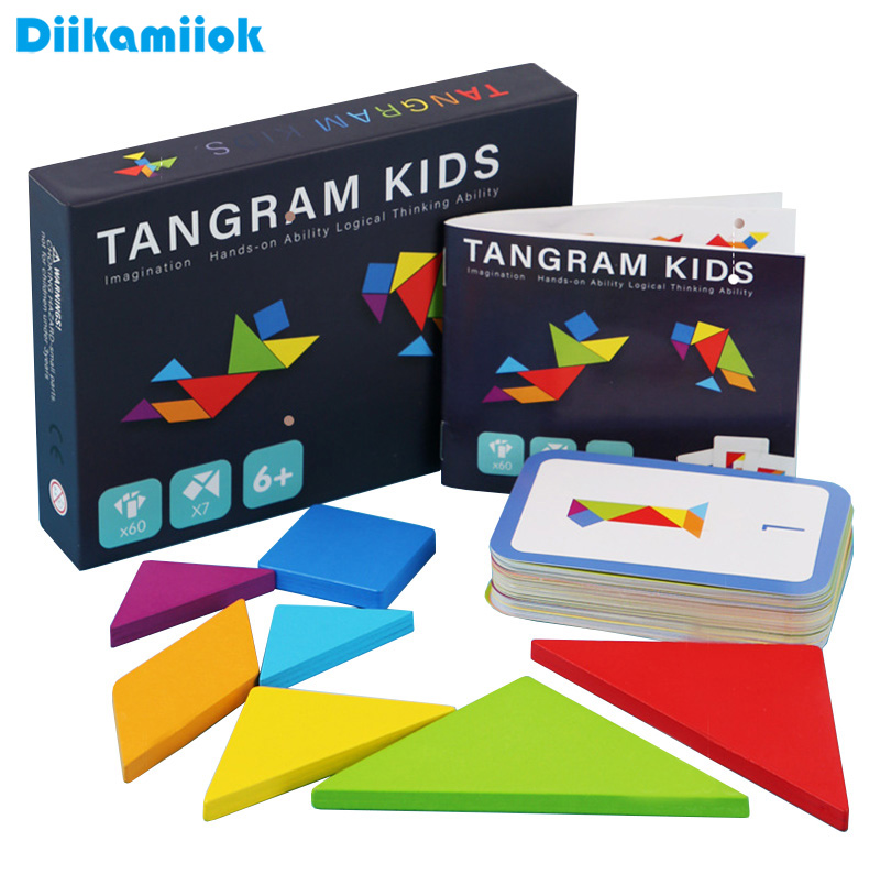 Wooden Tangram Jigsaw Puzzles  - đánh giá và giá Board Game Word