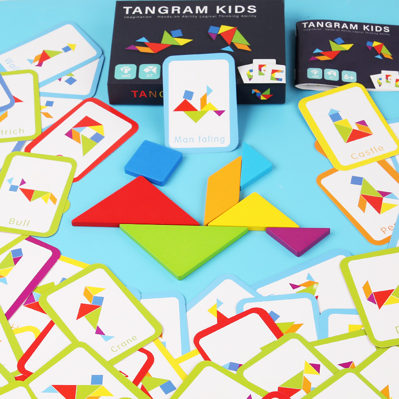 Wooden Tangram Jigsaw Puzzles  - đánh giá và giá Board Game Word