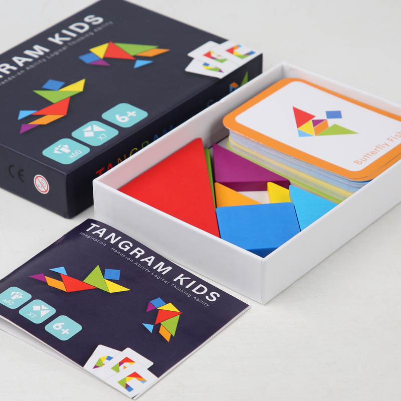 Wooden Tangram Jigsaw Puzzles  - đánh giá và giá Board Game Word
