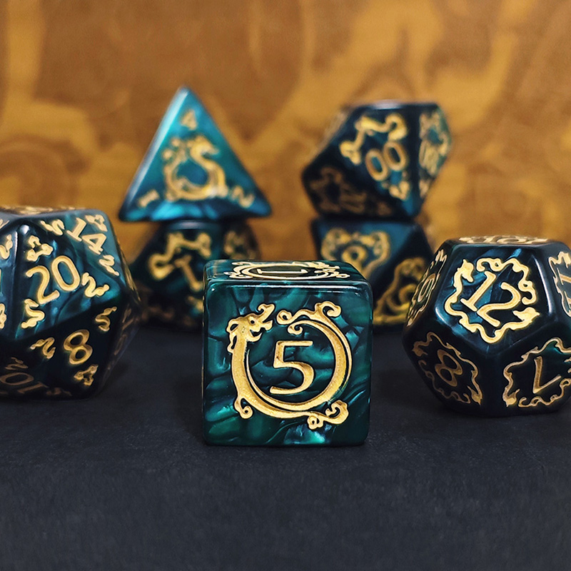 7Pcs Set DND Dice Dragon Patte - đánh giá và giá Board Game Dnd