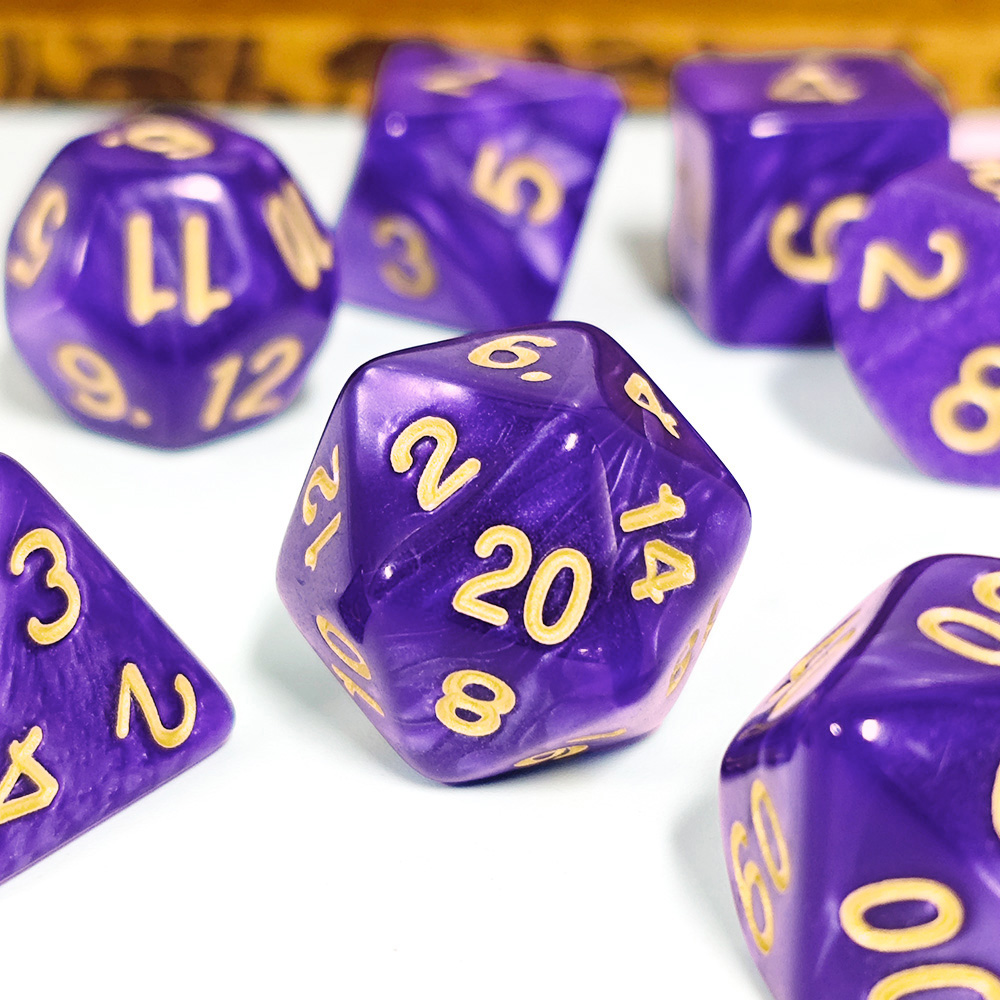 7Pcs/Set Pearl Dice Polyhedral - đánh giá và giá Board Game Dnd
