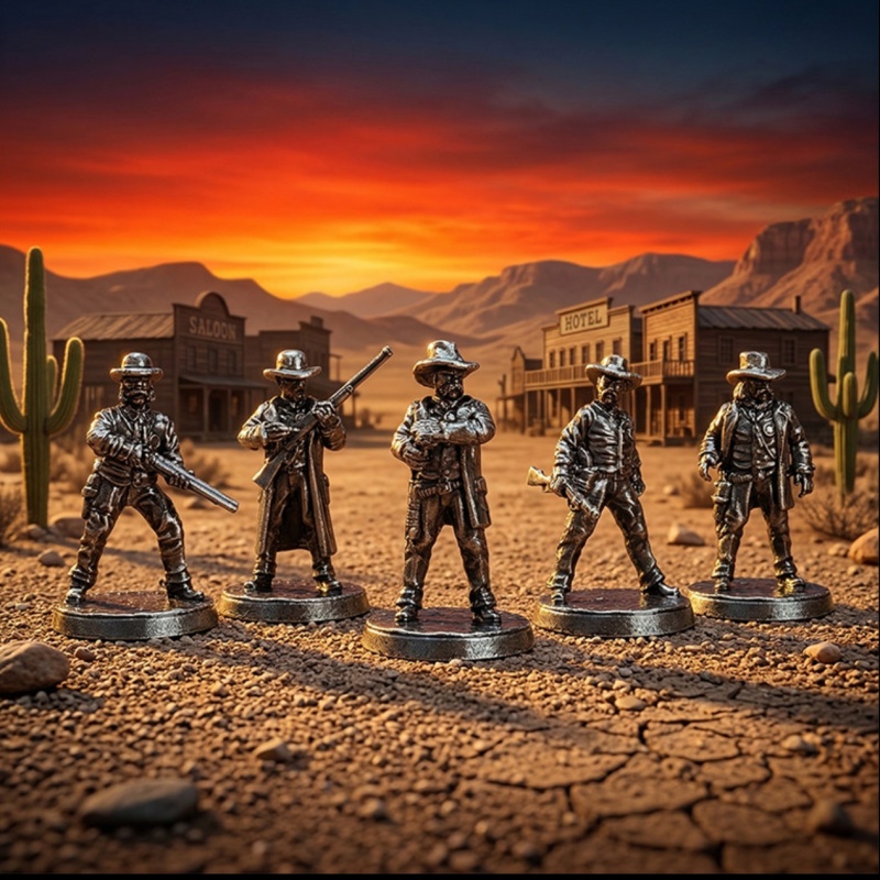 Wild West Metal Miniatures Set - đánh giá và giá Board Game Wild Wild