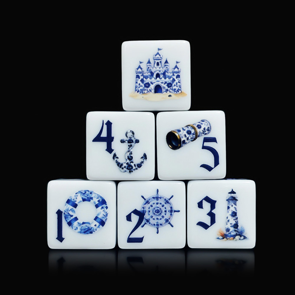12Pcs Blue Nautical 16MM Print - đánh giá và giá Board Game Dnd