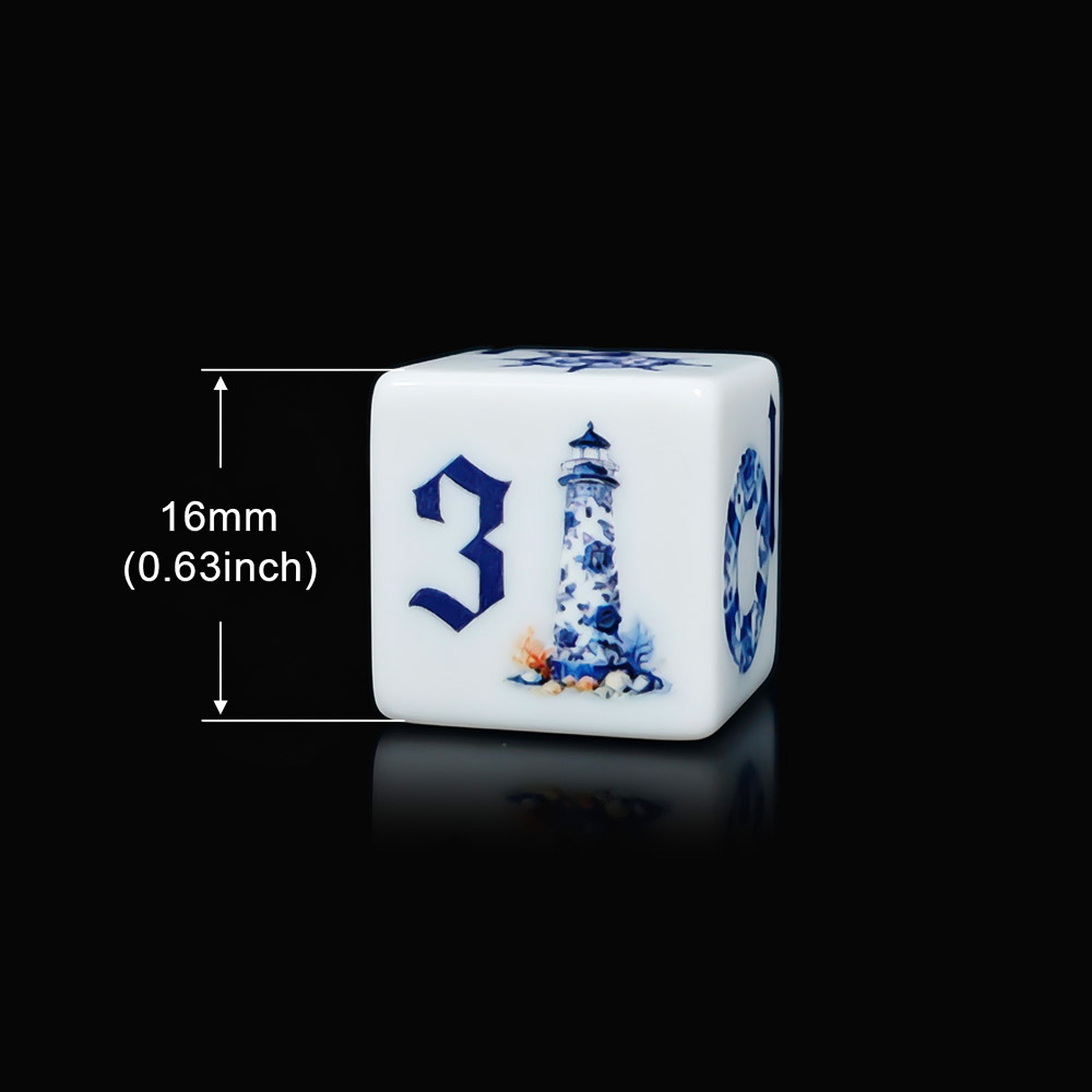 12Pcs Blue Nautical 16MM Print - đánh giá và giá Board Game Dnd